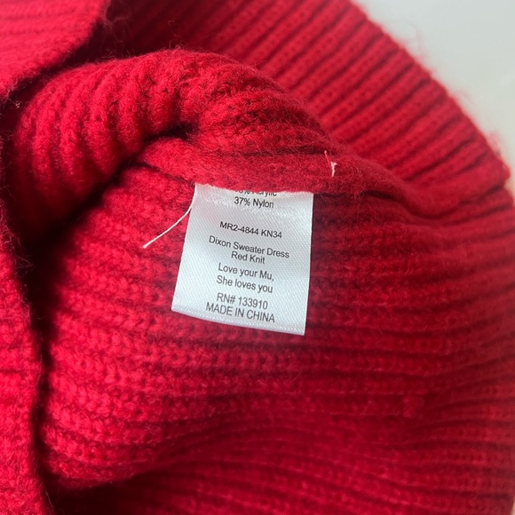 SHOW ME YOUR MUMU Dixon Sweater Dress in Red Knit N211 - Picture 8 of 10